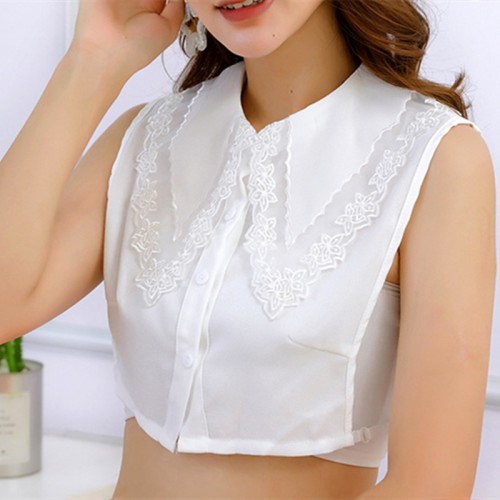 Korean Women's  white Lace collar dickey collar sweater Necklace Decorative Fake Collar half shirt detachable Doll Collar for girl